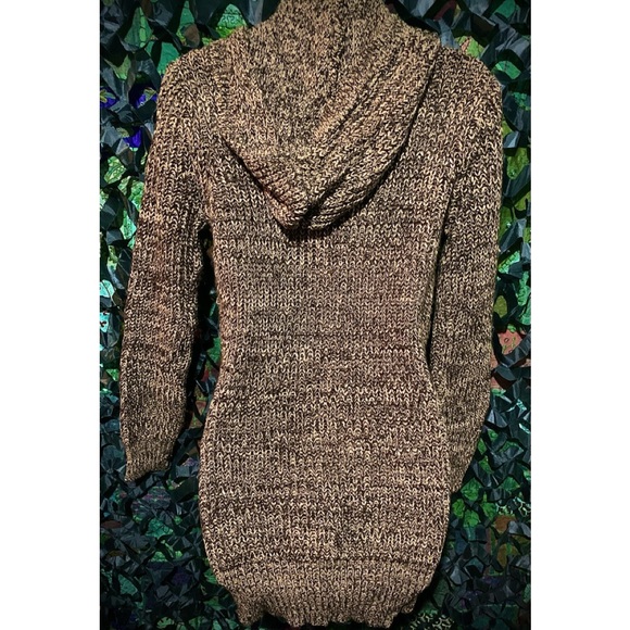 Fall color Browns zip up hooded Sweater Dress with pockets!! 🍁 - Picture 3 of 4